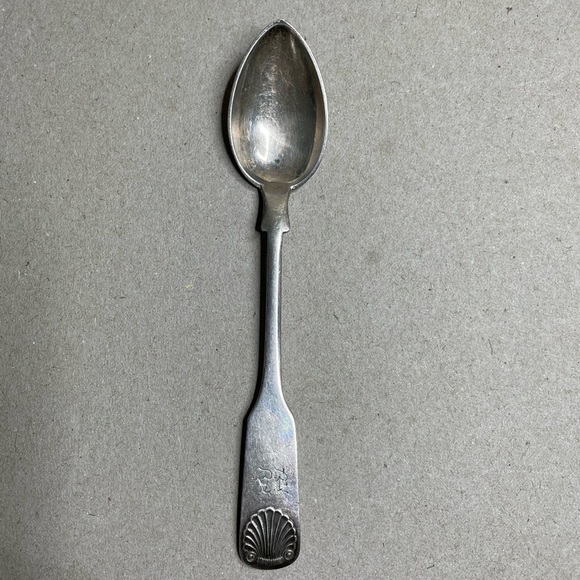 Christian F Heise Shell Tip Denmark Sterling 1911 Child’s Spoon Monogram P.A. 19 - Picture 1 of 7
